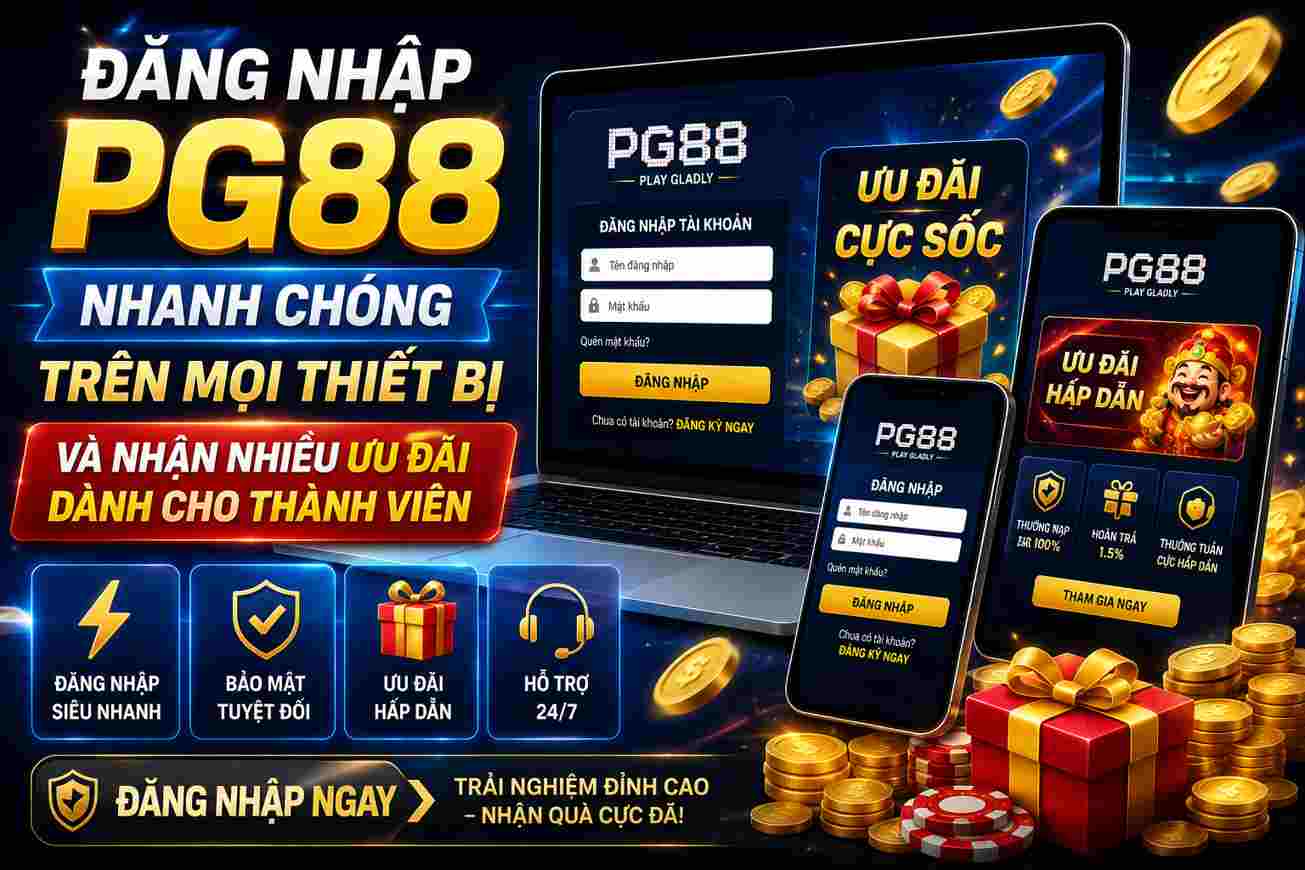 Đăng nhập PG88 nhanh chóng trên mọi thiết bị và nhận nhiều ưu đãi dành cho thành viên.